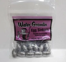 Water Gremlin Egg Sinkers PEG 9, 1/4 Oz