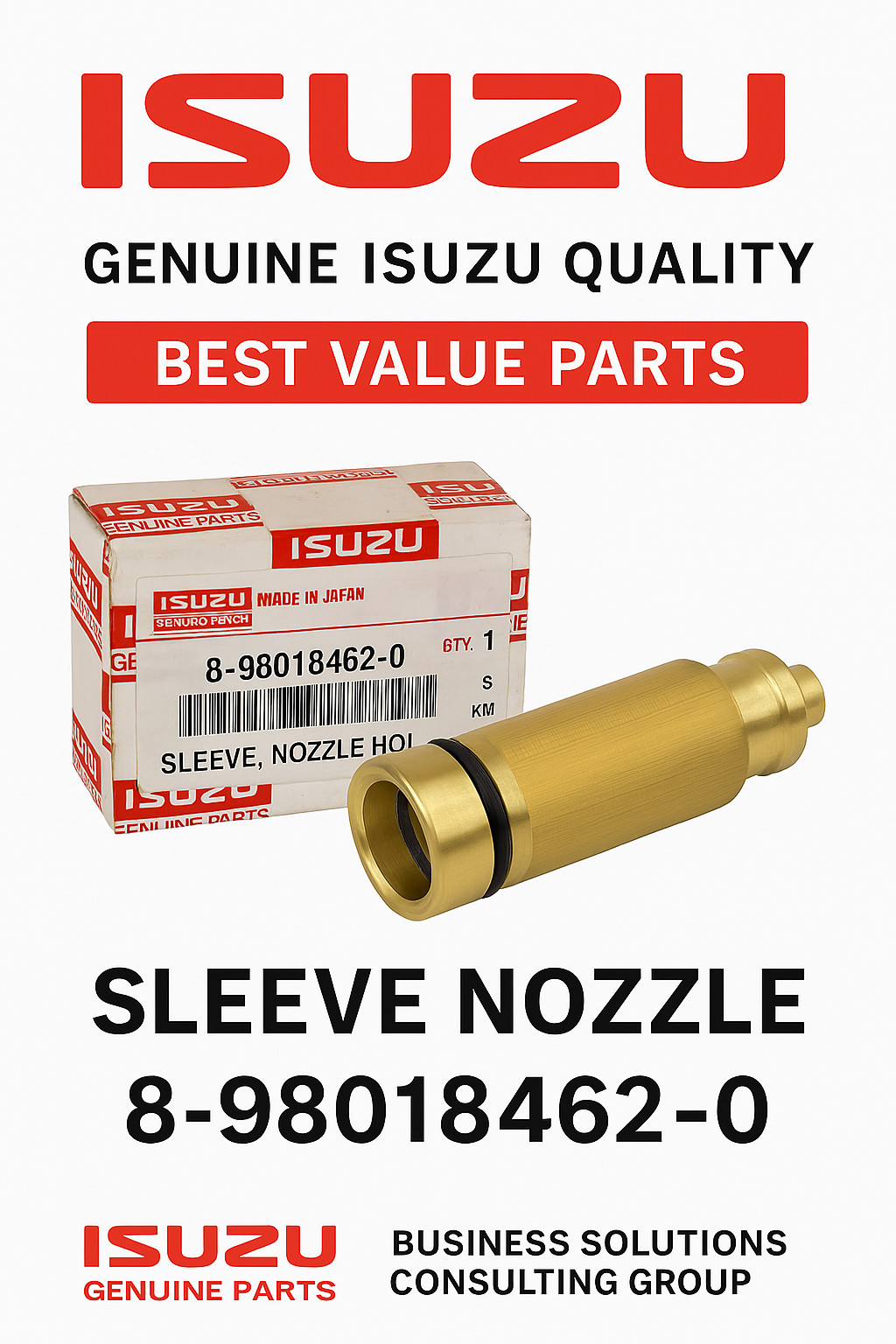 Sleeve nozzle Isuzu 8-98018462-0 d'origine pour injecteur de camion