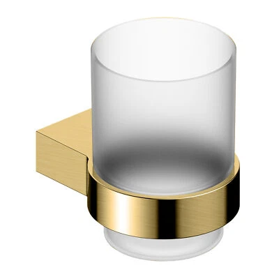 RAK Petit Round Single Tumbler and Holder - Brush Gold - Image 1 of 4