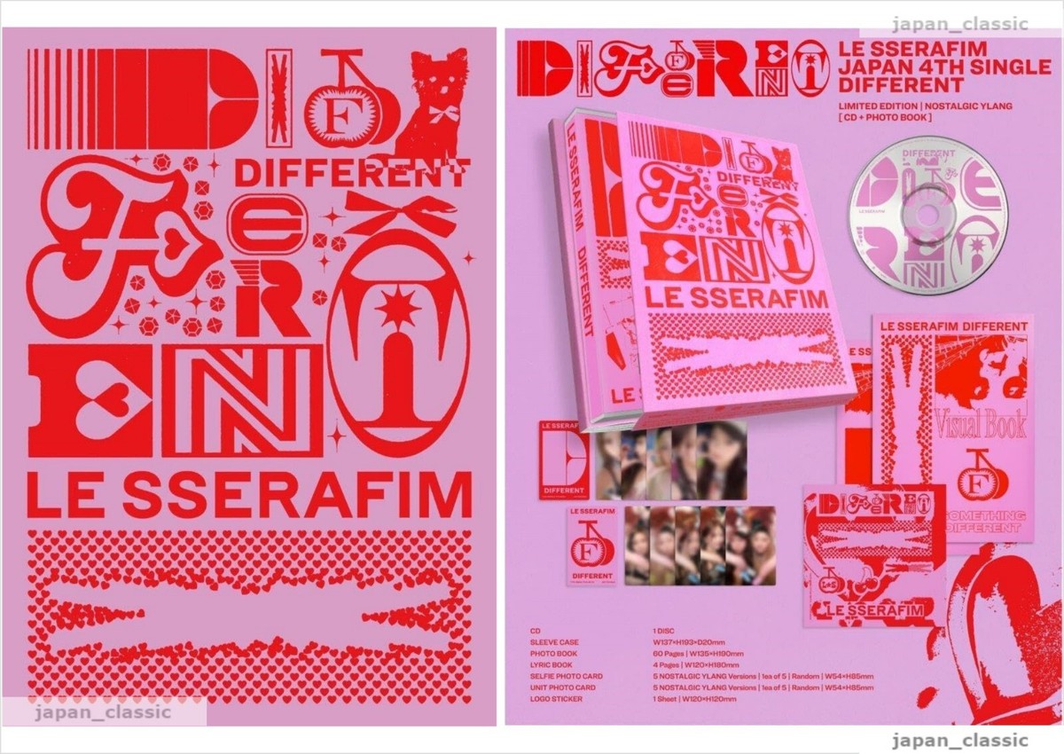 LE SSERAFIM DIFFERENT LIMITED NOSTALGIC YLANG EDITION CD +