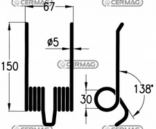 Molla per rotopressa raccoglitrice GALLIGNANI