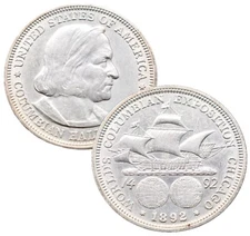 1892 Columbian Exposition Silver Half Dollar CIRCULATED COMMEMORATIVE!