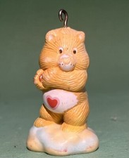 Vintage 1985 Care Bears Tenderheart Bear 2 Ornament Figure Yellow Heart Cloud