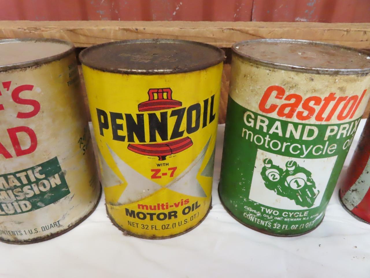 4 Vintage Castrol Oil Grand Prix Wolf's Head ATF Pennzoil Z7 Zephyr ATF