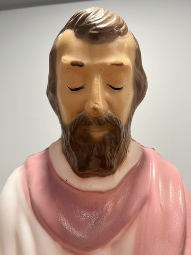 Blow Mold Nativity Scene 3 Pc 28" Lighted Mary Joseph Baby Jesus General Foam - Picture 6 of 24