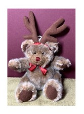 TRI RUSS BEAR ACTING LIKE A REINDEER PLUSH/STUFFED ANIMAL