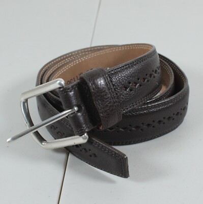 Brighton Leather Belt 36 Dark Brown Silver Texture Dress Workwear Formal Western | eBay Brighton Leather Belt 36 Dark Brown Silver Texture Dress Workwear Formal Western | eBay