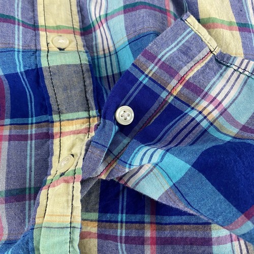 Denim & Supply Ralph Lauren Shirt Women's Large Long Sleeve Plaid Shirt Blue - Picture 10 of 12