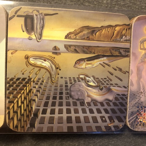 Salvador Dali Art Museum Coaster 6 Piece Set New Cork Backed - Picture 4 of 8