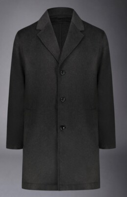 Men's classic single-breasted coat, doppelgänger, grey color, size 50 IT