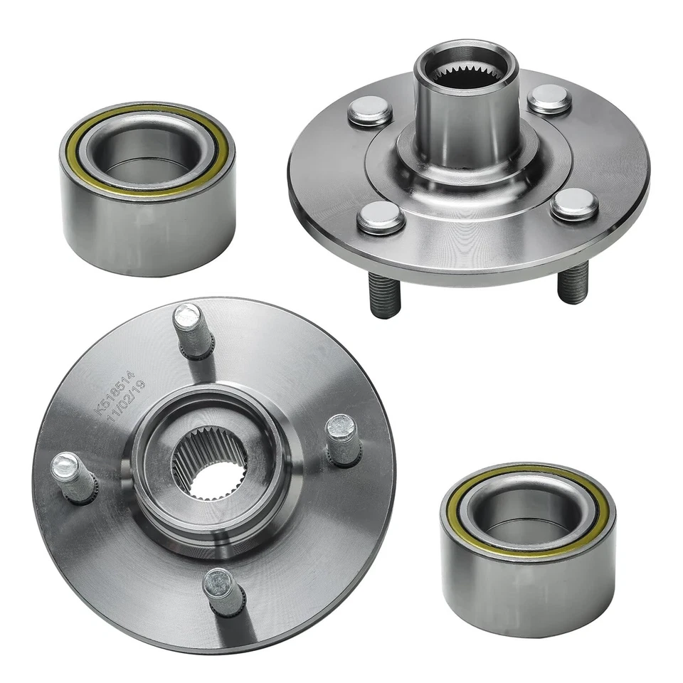 Front Rear Wheel Bearing & Hub Set for 94-02 Saturn SC1 SC2 SL SL1 SL2 SW1 SW2 - Image 4 of 4