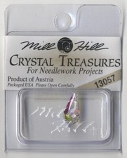 Mill Hill Glass Treasures 13057 Small 13/6.5mm Crystal AB Glass Teardrop