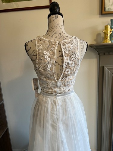 Sequin Hearts 2-Piece Embroidered Cropped TOP 5 Tulle Gown SKIRT 3 NWT - Picture 6 of 14