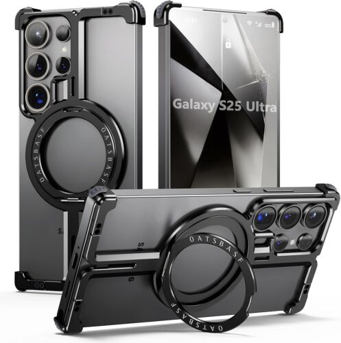 Magnetische Metall Rahmenlos Bumper Ständer Hülle für Samsung S25 S23 S24 Ultra S24+ - Bild 2 von 25