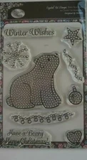 Craft BuddyUS CCST32: Craft Buddy Crystal Art Polar Bear Party A6 Stamp Set