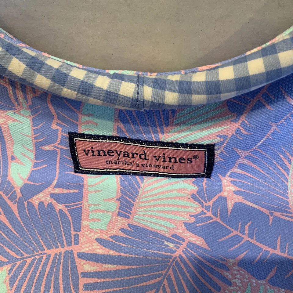 Vineyard Vines Marthas Vineyard Island Palms Beach Tote Bag Preowned EUC - Image 2 of 4