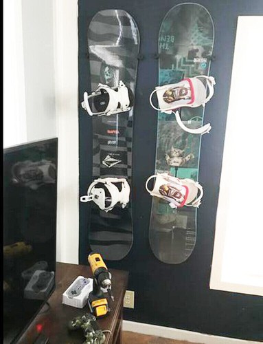 Snowboard Wall Storage Rack Snowboard Wall Mount Wall Display 4/PK - No Board - Picture 2 of 10