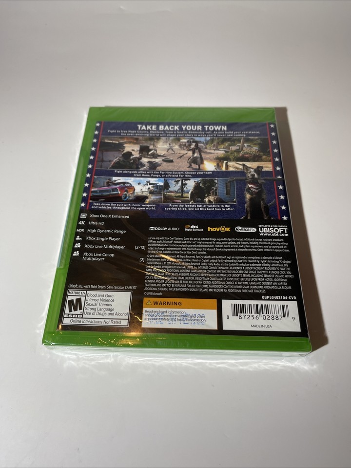 FAR CRY 5 XBOX ONE VIDEOJUEGO FÍSICO PARA MICROSOFT XBOX ONE DE UBISOFT FAR CRY 5 XBOX ONE VIDEOJUEGO FÍSICO PARA MICROSOFT XBOX ONE DE UBISOFT
