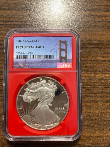 1989-S American Silver Eagle ASE $1 NGC PROOF 69 Ultra Cameo (UCAM)