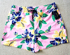 Polo Ralph Lauren Men Pink Floral Trunks Swim Shorts Stretch Mesh XXL/ 2XL