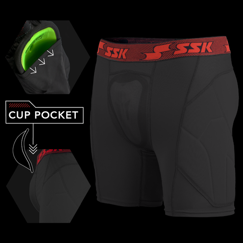SSK Showcase Collection Youth Padded Baseball Sliding Shorts - Picture 3 of 29