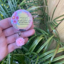 Bible Quote Verse Christian Retractable Badge Holder Reel ID Lanyard/Nurse Reel