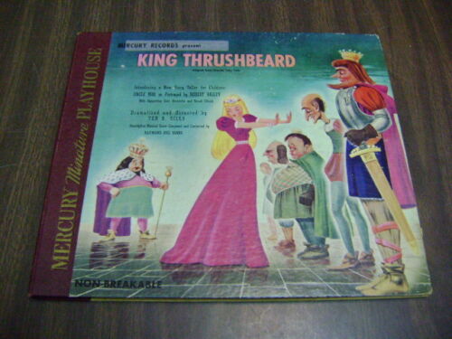 RARE KING THRUSHBEARD 78 Set Mercury Records 1940's Minature Playhouse  Vintage - Afbeelding 1 van 12