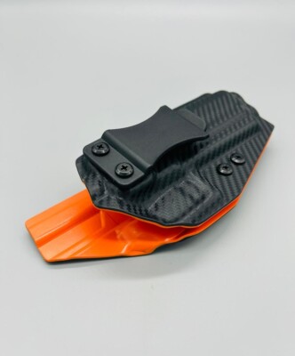 Sig Sauer 2022 Black Carbon Fiber & Orange Kydex IWB Holster USA Veteran Made