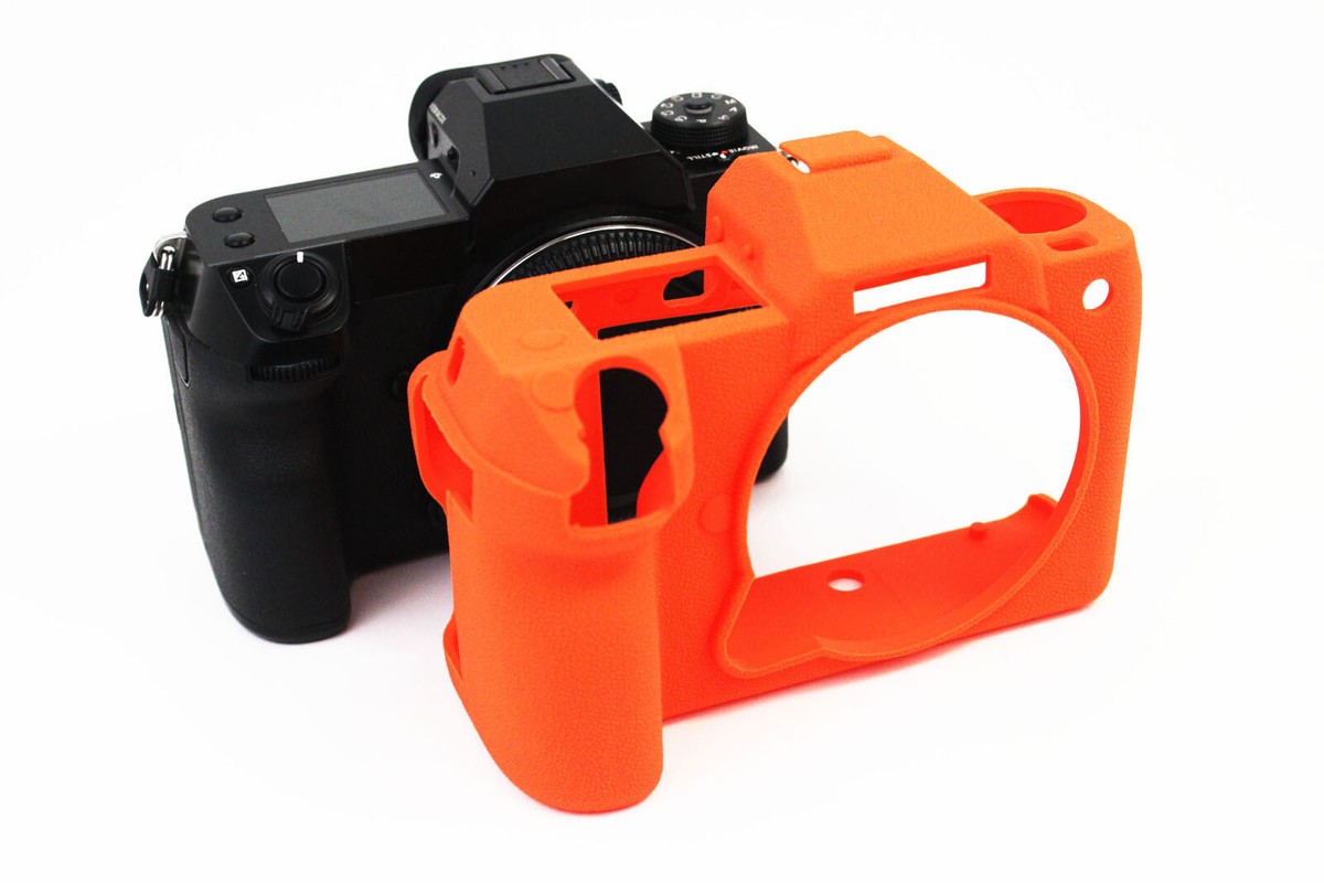 Rieibi GFX 100S custodia per fotocamera in silicone per Fuji Fujifilm GFX 100S, GFX 100S II, GFX 50S II, Blu, Custodia flip