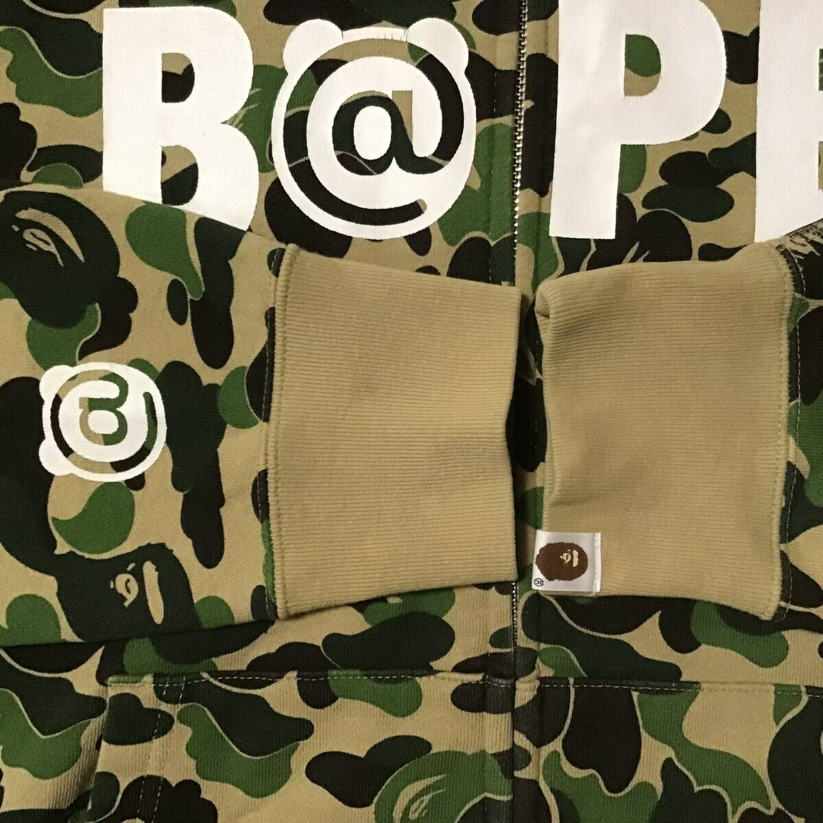BAPE × medicom toy BE@R full zip hoodie ABC camo green BEAR