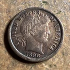 1898 Barber Dime Au-Bu Full Luster And Color W-81