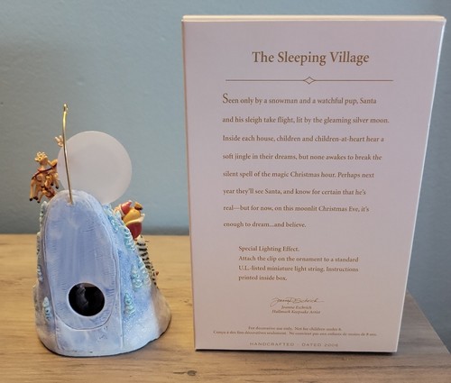 The Sleeping Village Santa Hallmark Keepsake Ornament Club Exclusive - Picture 3 of 6