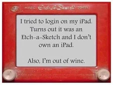 Wine # 12 - 8 x 10 Tee Shirt Iron On Transfer Etch a Sketch