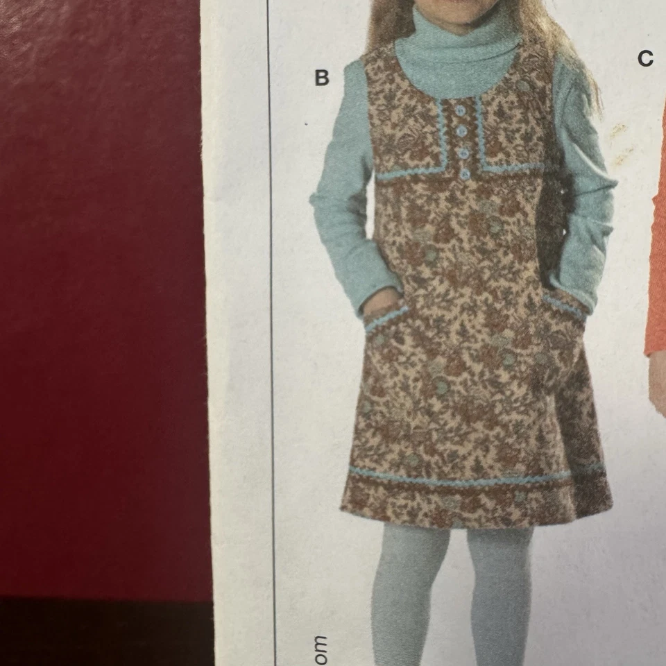 Burda Sewing Patterns 9675: 3 Jumper Dress Designs, Child Sizes 3-9 - New, Uncut - Image 2 of 4