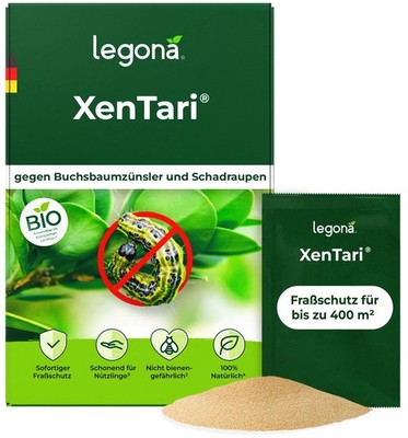 Legona XenTari Buchsbaumzünsler Spritzmittel Zünslerfrei  10 x 2 g bis zu 400 m²