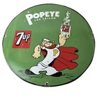 Vintage 7 Up Soda Sign - Advertisement Piggly General Store Porcelain Gas Sign