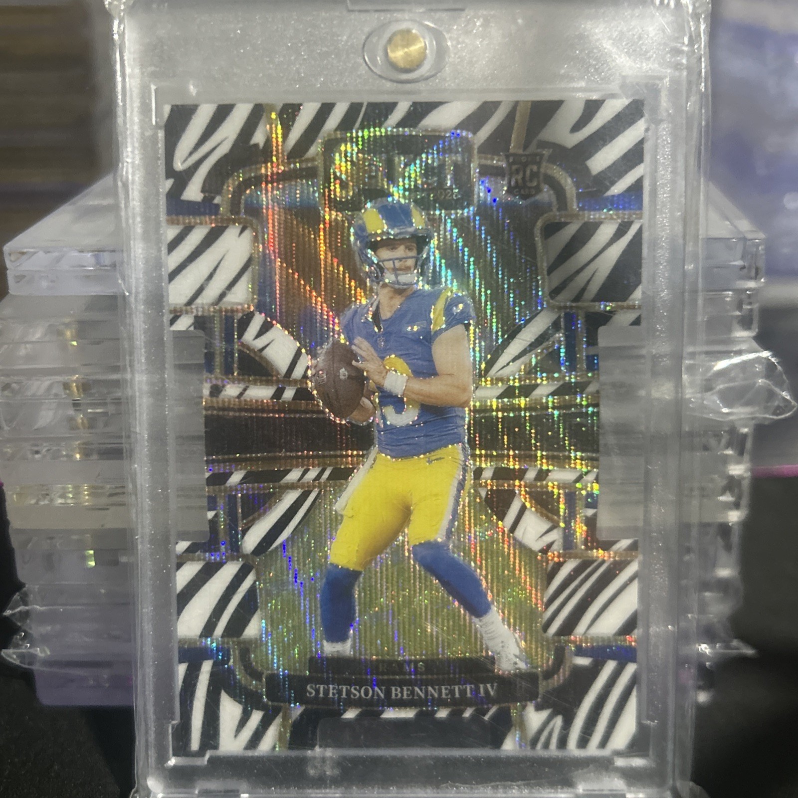 2023 Panini Select - Concourse Stetson Bennett #55 Zebra Prizm Die-Cut (RC)