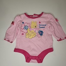 DISNEY S Winnie The Pooh  Piglet Infant PINK LONG SLEEVE 1 PIECE Size 0-3mo