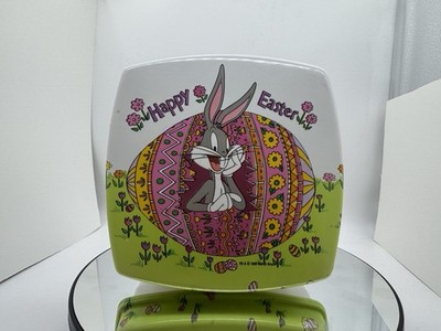 Vintage 1995 Bugs Bunny Looney Tunes Plastic Easter Container Warner Bros