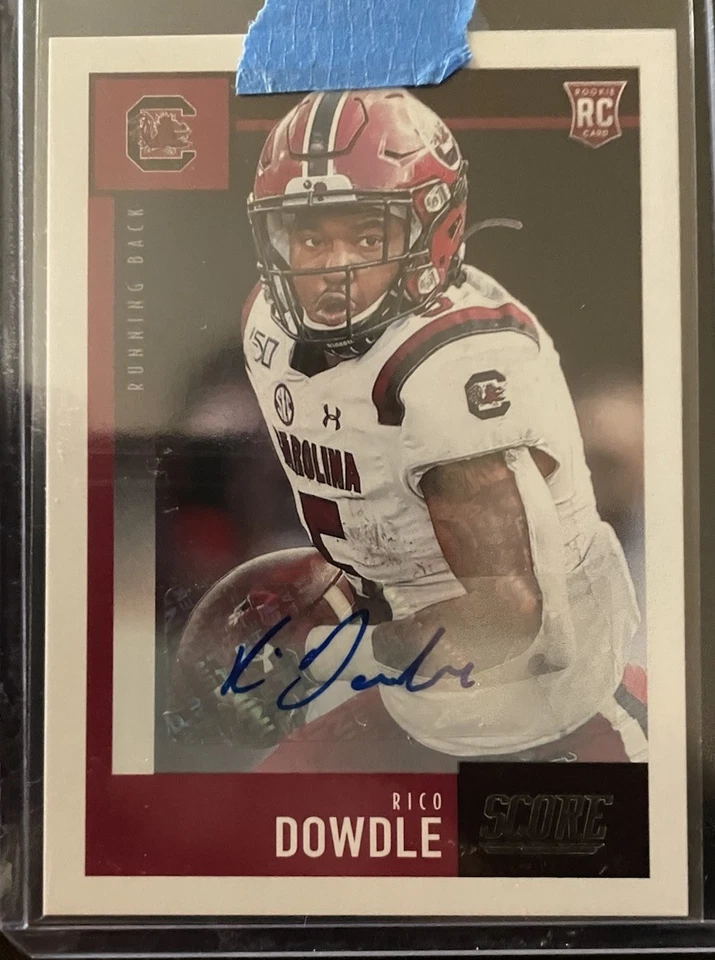 3 RICO DOWDLE 2020 SCORE CHRONICLES AUTO ROOKIE AP /35 PANTHERS LOT INVEST - Image 3 of 4