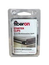Fiberon Starter Clips for Grooved Deck Boards 25 Clips  25 Screws 304 SS