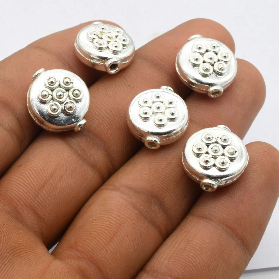 20 Stück 14x8mm Bali Perlen Sterlingsilber Beschichtet Schmuckherstellung W-299 - Bild 3 von 4