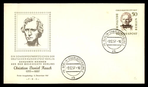 Mayfairstamps Germany FDC 1957 Chr D Rauch First Day Cover aaw_64571