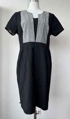 Benedikte Utzon Wardrobe Etuikleid Gr. XL - Schwarz/Grau, Wollmix