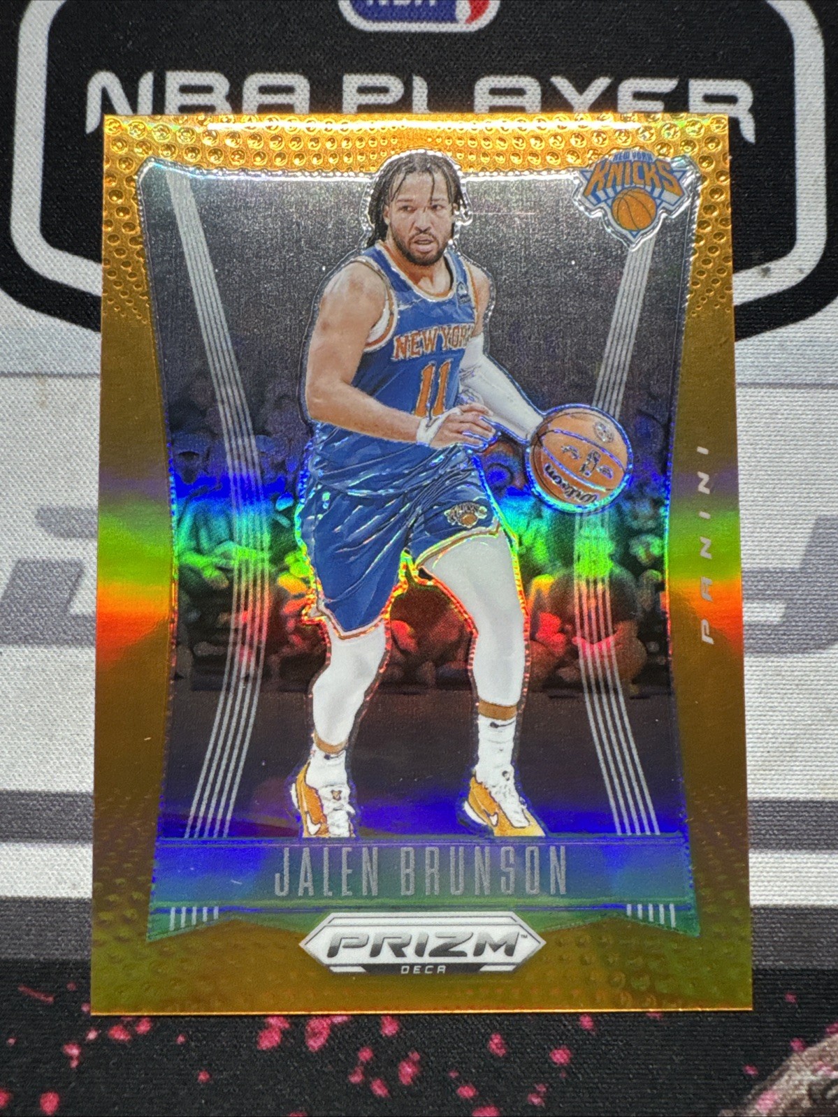 2023-24 Panini Prizm Deca New York Knicks Jalen Brunson Orange Prizm #’ed 04/49