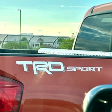 TOYOTA TRD SPORT Decals White Silver Vinyl Stickers 1 PAIR Tacoma Graphics