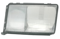 Streuscheibe Links FüR Mercedes W124 E-Klasse 1989-93 Silber Rahmen Scheibe Glas