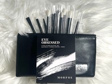 MORPHE Eye Obsessed 12-Piece Eye Brush Collection  Bag  NEW  FAST FREE SHIP 