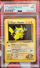 Lt. Surge's Pikachu 81 PSA 9 Pokemon 1st Edition Gym Heroes