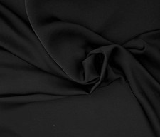 Prewashed Tissue Satin Fabric by the Yard Black 5/13